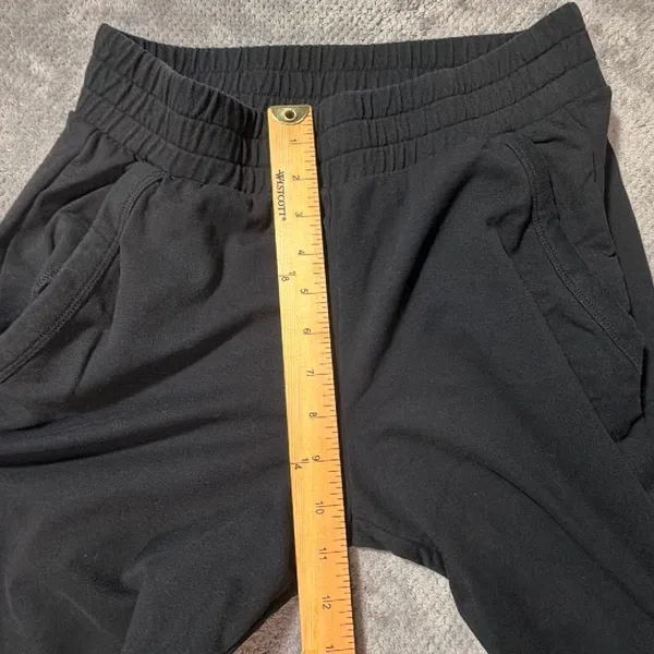 Alo Yoga Unwind Sweatpants Black High Rise Tapered Joggers Pants Activewear #170 - Image 9