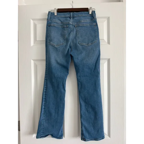 Madewell Cali Demi Boot Jeans 27 Dorrance Wash High Rise ND553 Blue Flare - Image 4
