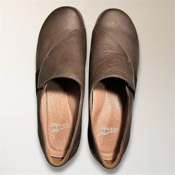 Dansko EU‎ 39 Mushroom Brown Burnished Nubuck Comfort Slip On Shoes US 8.5 - 9 - Image 10