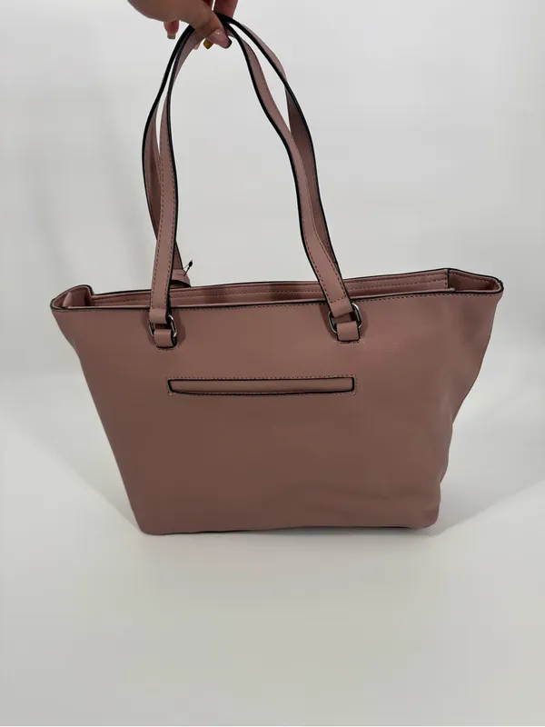 GUESS Blush Rose Saffiano Tote Bag - Image 11