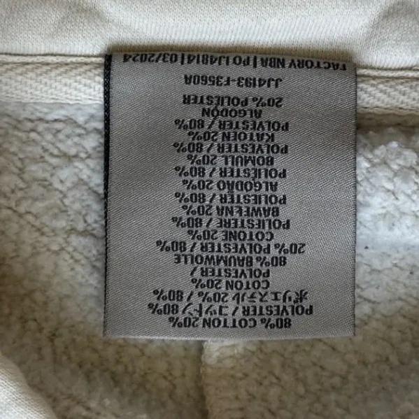 Taylor Swift Eras Tour Merch Hoodie Beige Graphic Concert Sweatshirt S *Flaws* - Image 9
