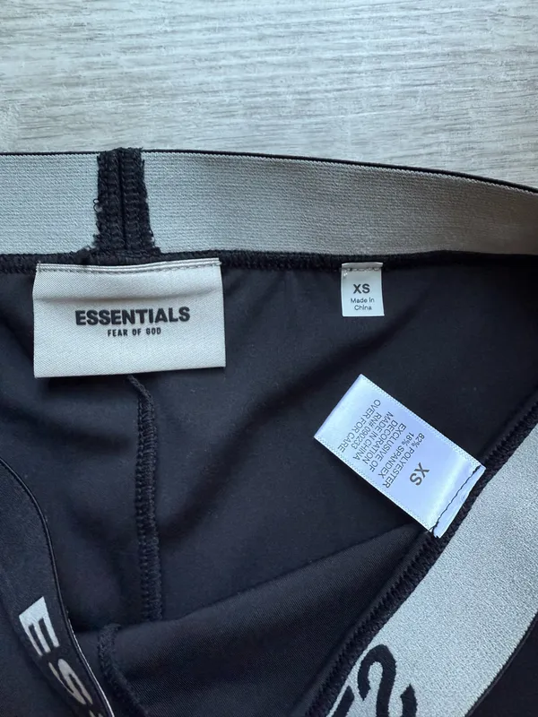 Fear Of God Essentials Black Biker Shorts Size XS Mid Rise - Image 4
