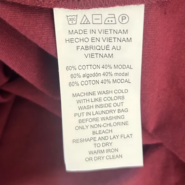 Michael Kors Ruffle Sleeve Top Medium Burgundy Gold Logo Tank Summer Casual - Image 5