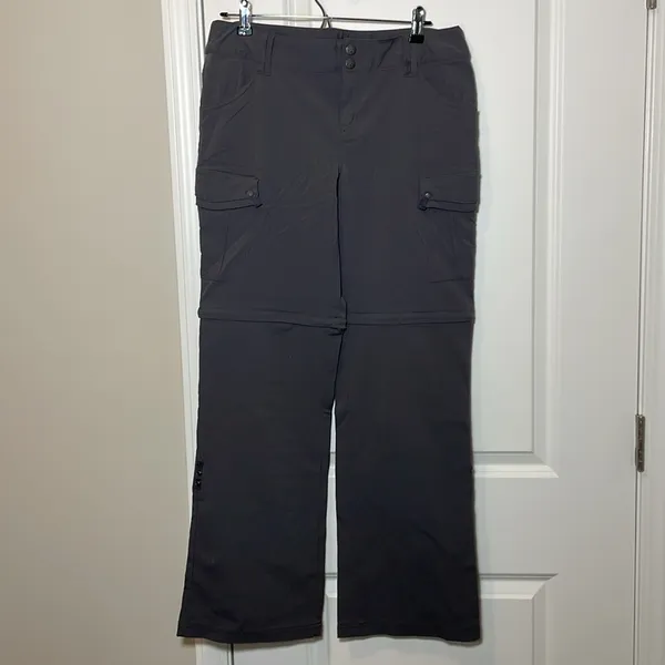 PRANA SAGE CONVERTIBLE PANT Womens size 10 gray‎ - Image 2