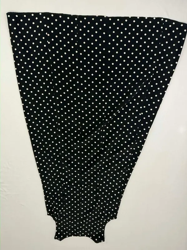 TR Bentley Vintage 90s Black & White Polka Dot Sleeveless Maxi Dress - Image 9