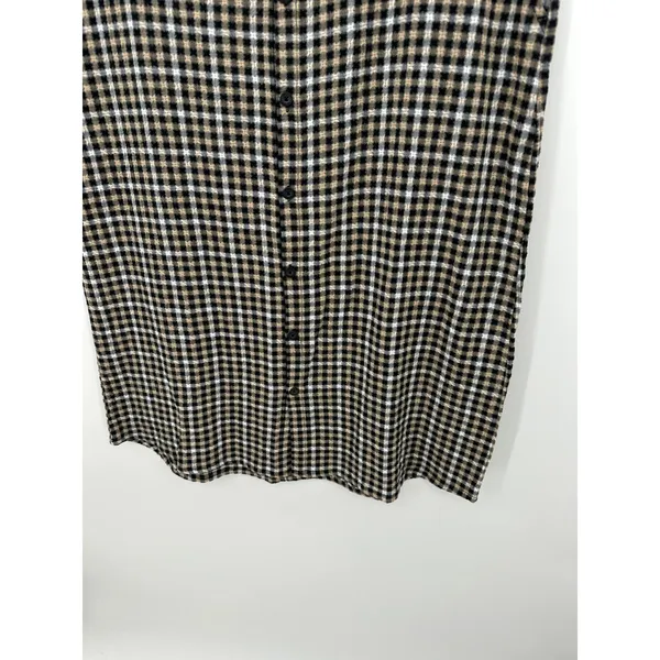 Brixton Country Plaid Midi Skirt Button Front Western Grunge 90s Y2K - Image 5