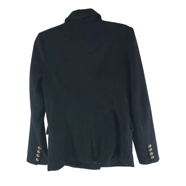 Bardot Womens Black Double-Breasted Blazer Jacket W/ Gold Buttons Size S - Image 2