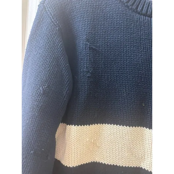 VTG Polo Jeans Co Ralph Lauren Sweater Womens SMALL Flag Knit Fits Small - Image 3