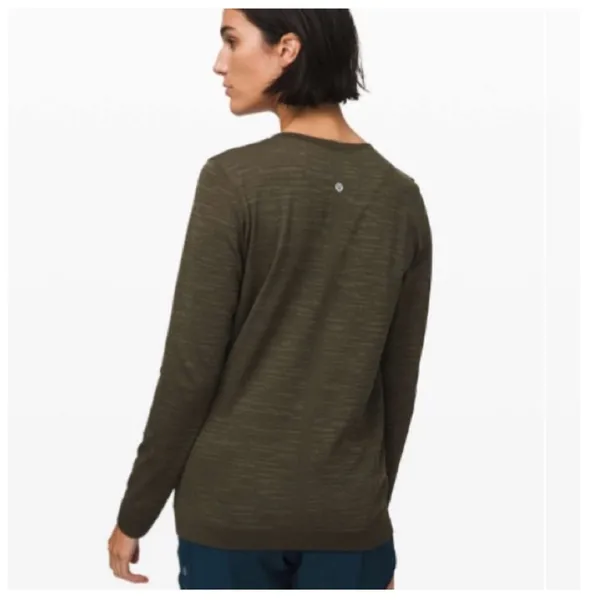 Lululemon Swiftly Relaxed Fit Long Sleeve‎ Shirt Women's Size 8 Green Athleisure - Image 7