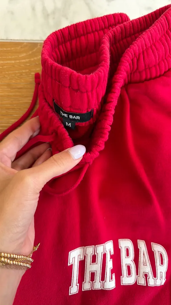 The Bar varsity red sweatpants joggers  - Image 2