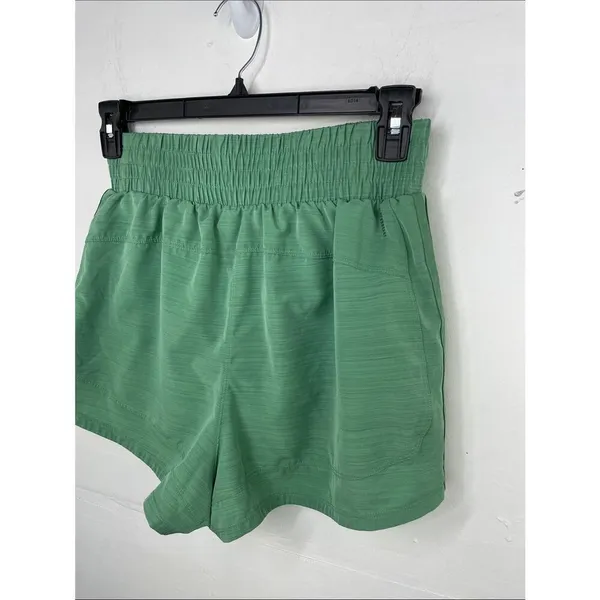 Adidas Women's Pacer Woven High Rise 3" Training Shorts Green Large 3” - Image 5