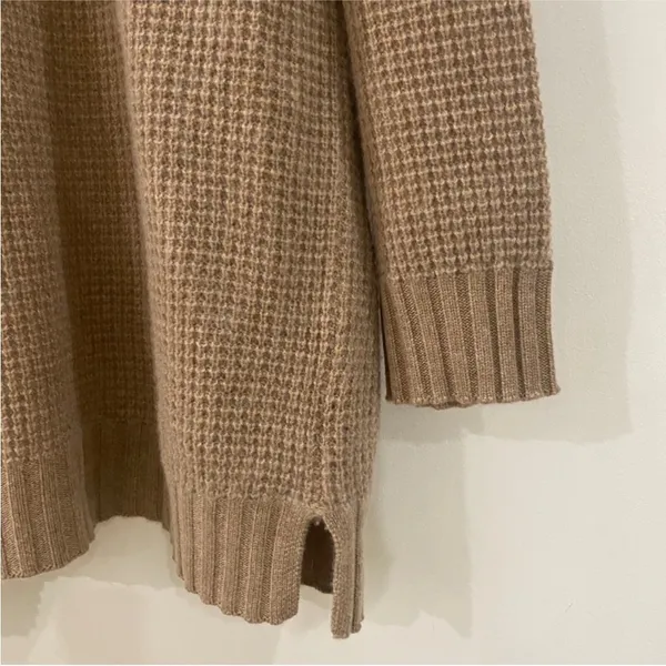 360 Cashmere wool and cashmere waffle knitted grandpa cardigan NEW - Image 4