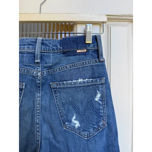 Mother‎ Superior The Tomcat Playing W Scissors High Rise Straight Jeans Size 25 - Image 4