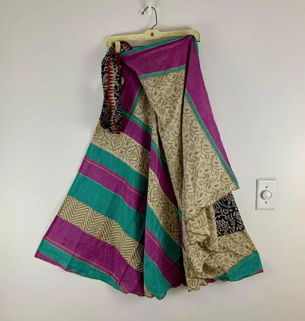 Reversible Maxi Wrap Skirt BINW203 - Image 2