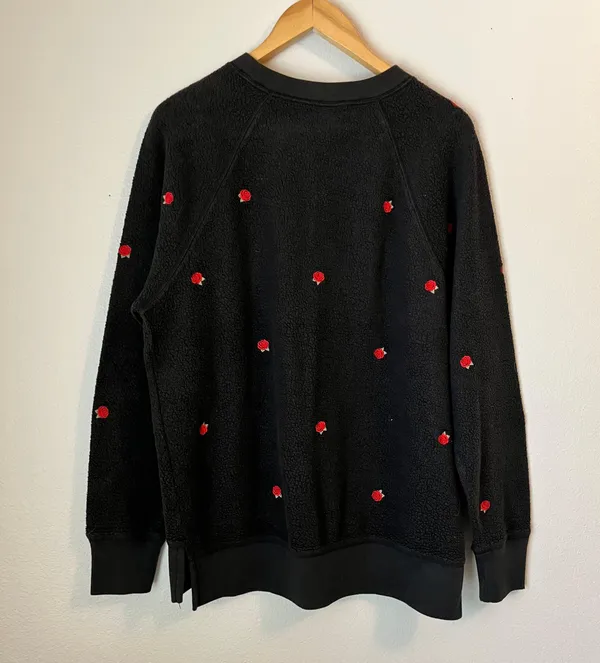 Victorias Secret PINK Embroidered Rose Oversized Crewneck Sweatshirt - Image 5
