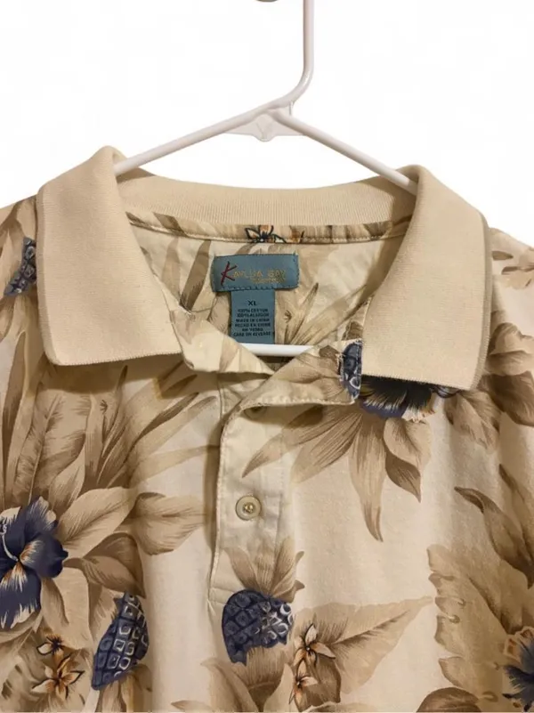 Kaylua Bay Resort Wear Men's Tropical Hawaiian~Aloha Polo Shirt SZ XL - Image 4