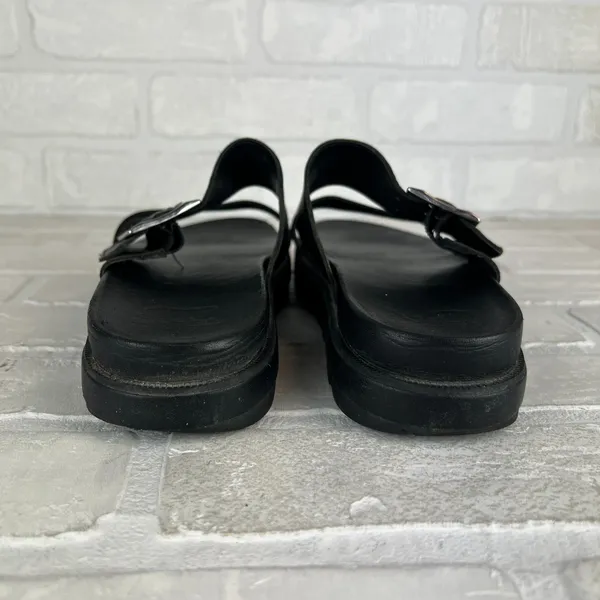 SOREL Roaming Buckle Sandals Womens 7.5 Black Platform Double Strap Slip On - Image 4