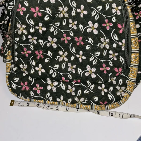 Source Unknown GREEN YELLOW FLORAL QUILTED DUFFLE BAG 2 HANDLES CROSSBODY STRAP LUGGAGE STRAP - Image 9