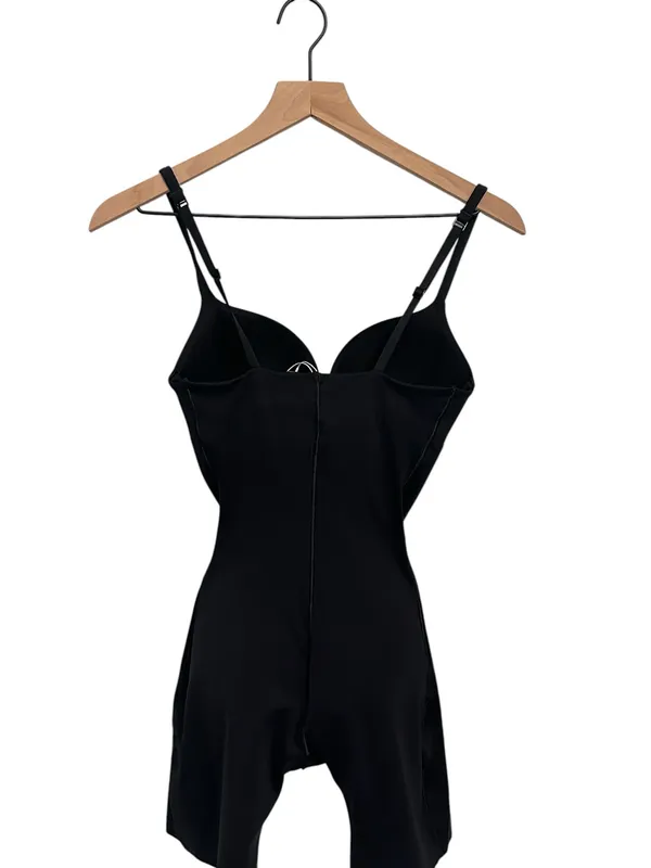 Skims Ultimate Body Push-Up Enhancing Padded Midthigh Bodysuit Small Onyx New - Image 3