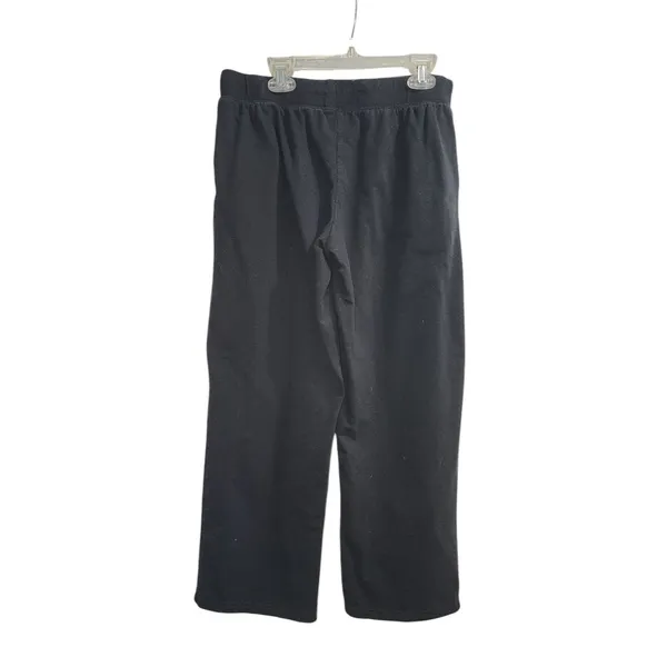Black Lounge Pants Wide Leg Comfy Drawstring Casual‎ Womens Size Unknown - Image 2