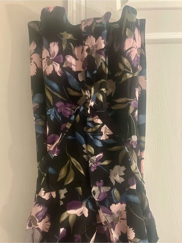 Vintage Floral Print Dress Size Small - Image 6
