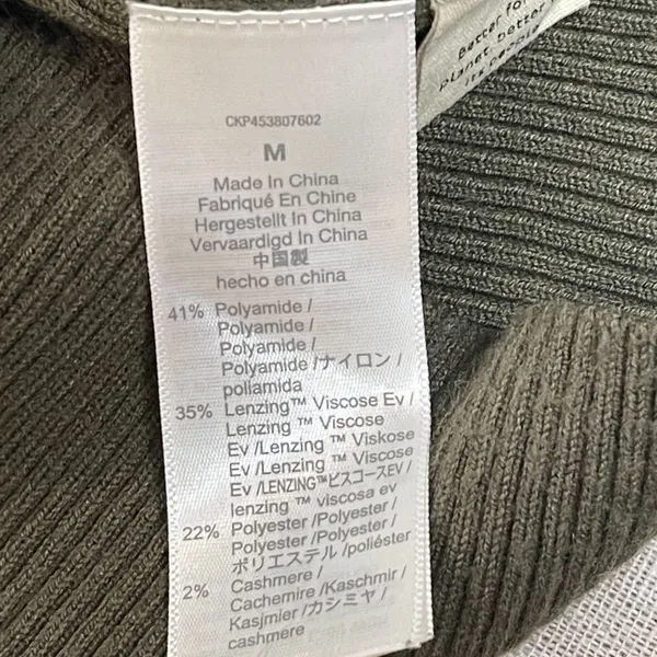 Madewell | Olive Ruffle-Cuff Henley Sweater | Medium - Image 10