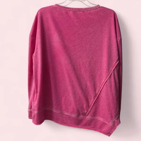 Adyson Parker Pink Stonewashed Oversized Sweatshirt Medium - Image 6