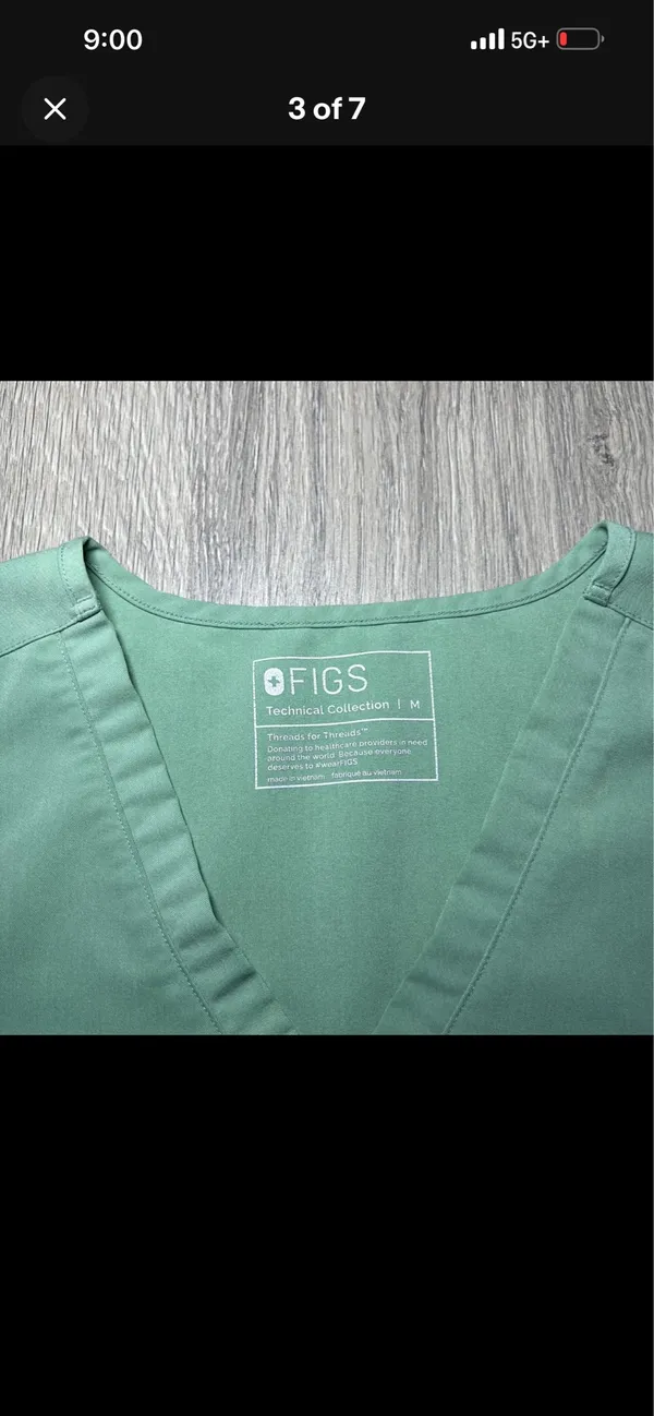 FIGS Scrub Top Jade Green - Image 3