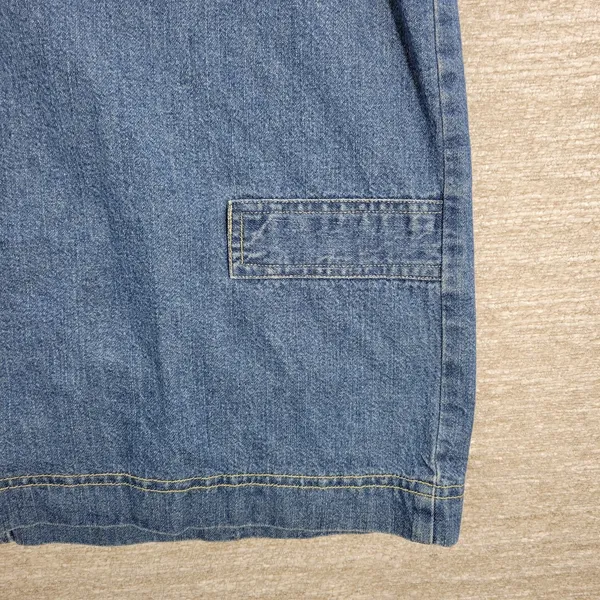 Vintage 70s Denim & Co Denim Shirt Womens 1X Blue Exposed Zip Front Work Chore - Image 10