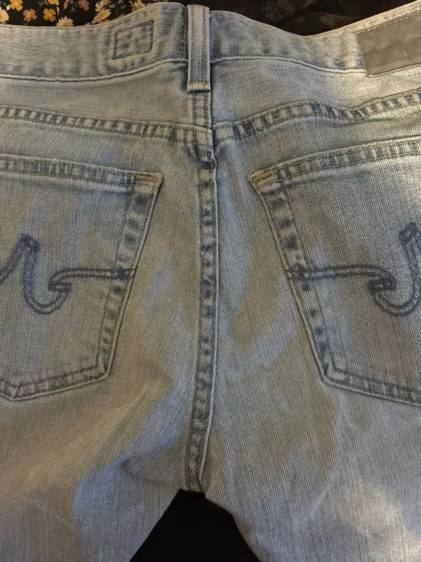 Ag Adriano Goldschmied Light Blue Skinny Distressed Jeans - Image 3
