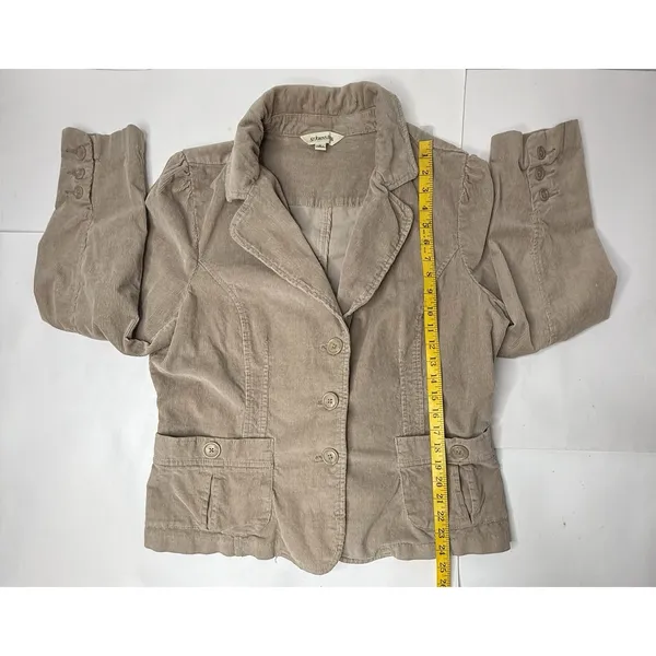 Vintage St. John's Bay Blazer Womens Size XL Tan Corduroy Jacket Retro Career‎ - Image 5
