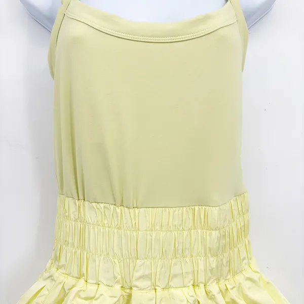 Womens Butter Yellow Tennis Pickleball Active Skort Romper‎ Athletic Size L - Image 4