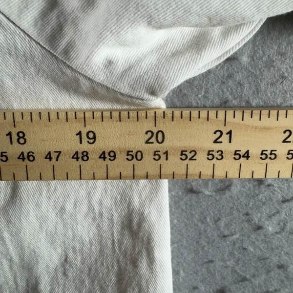 3157 | Entro Puff Sleeve Contrast Stitch Cottagecore Top White Womens M - Image 3