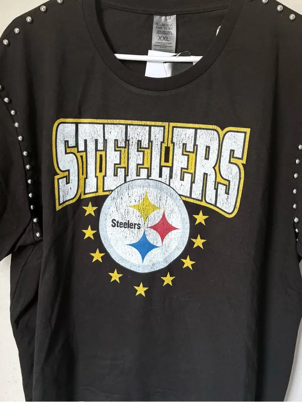 Gameday Couture Steelers Stud Shoulder Tee 2XL NWT - Image 2