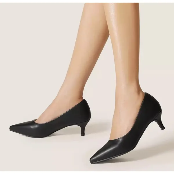 Heel The World‎ Women's 9.5 M Pumps with Kitten Heels Comfort Pointed Toe Dress - Image 4