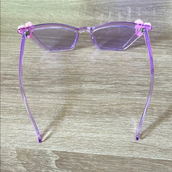 Purple Sunglasses with Pink Rose Accents - Image 6
