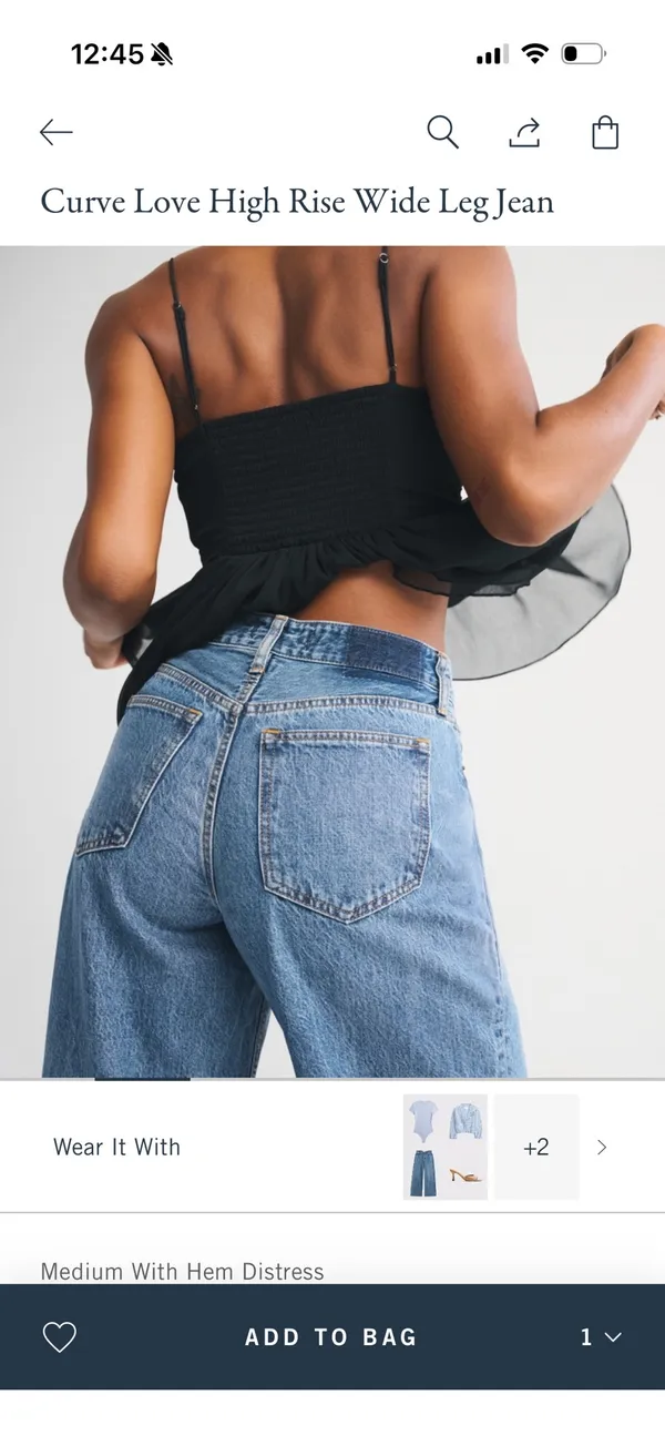 Abercrombie Curve Love Wide Leg Jeans - Image 4