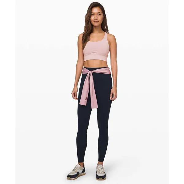 Lululemon Energy Bra Long Line Smoky Blush Pink Luxtreme Sport Bra Size 4 - Image 8