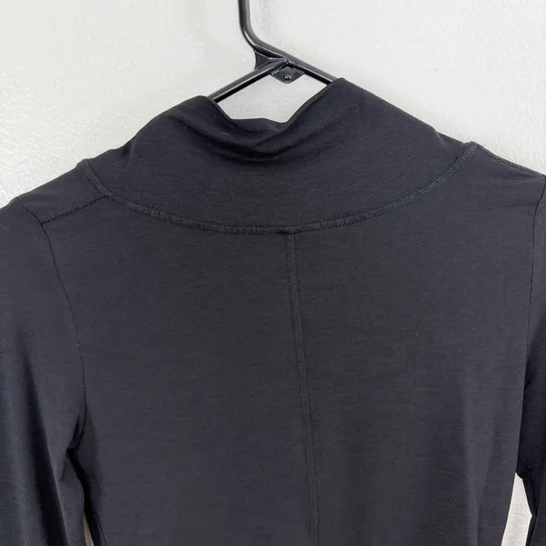 Free People Movement Top Womens XS Black Mock Neck Long Sleeve Thumbhole - Image 10