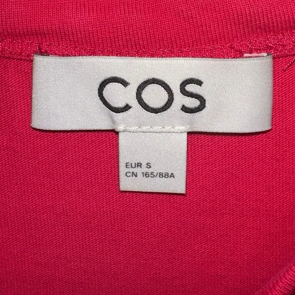 COS Minimalist Boxy‎ Tee Pink Coral Short Sleeve Top Small - Image 4