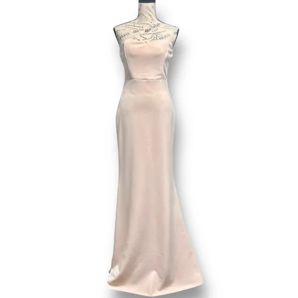 Lulus Soft Pink Mermaid Maxi Dress‎ Strapless Lined Formal Homecoming Prom - Image 4