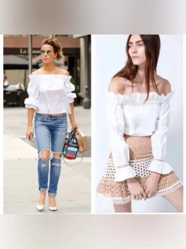 ALEXIS Ellen Off The Shoulder Top in White - Image 2