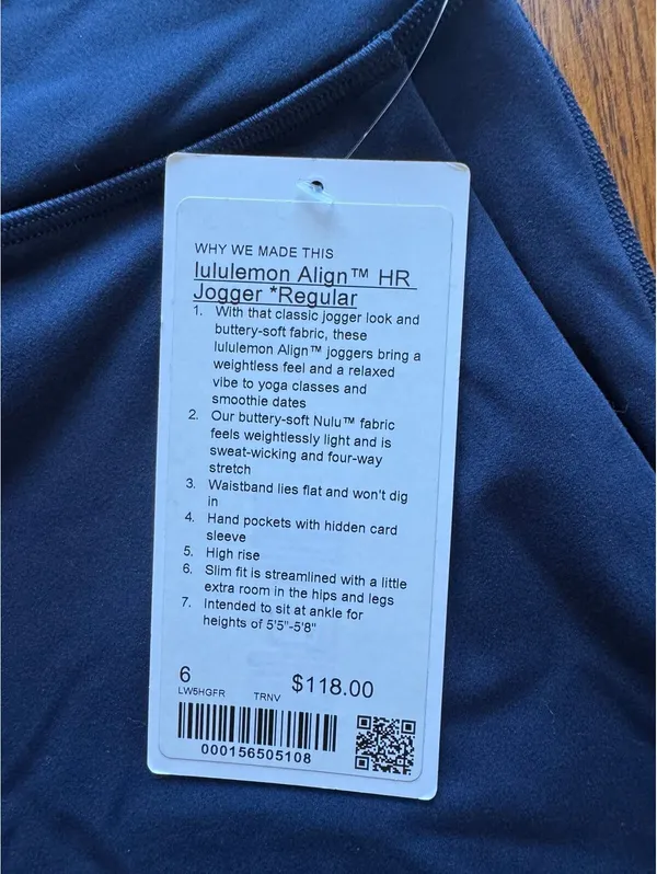 Lululemon Align Jogger High Rise 28” True Navy Regular New Version Size 6 NWT - Image 4