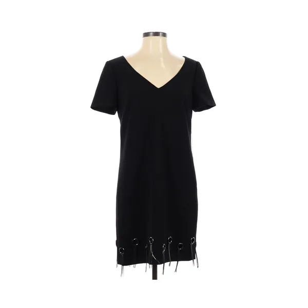 Badgley Mischka Black Fringe Dress‎ Size 4 - Image 3
