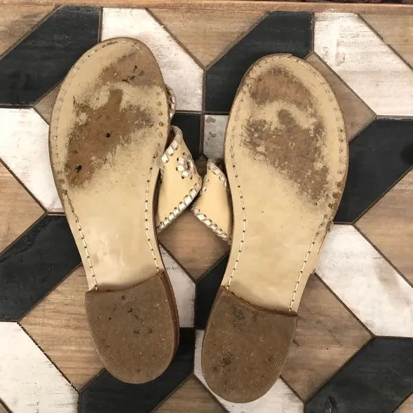 Jack Rogers Hamptons Leather‎ Sandal In Beige Tan - Image 8