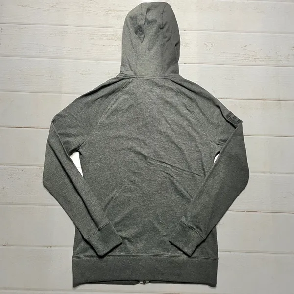 New - New Era - Women’s Grey Cotton Sueded Zipped Hoodie - Size Large - Image 5