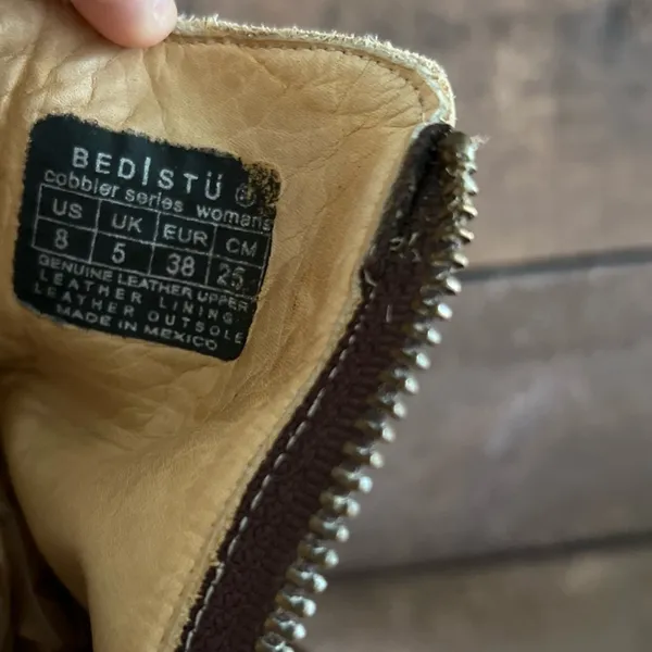 Bed Stu Distressed Leather Ankle Boots – Handmade in Mexico – Size 8 - Image 12