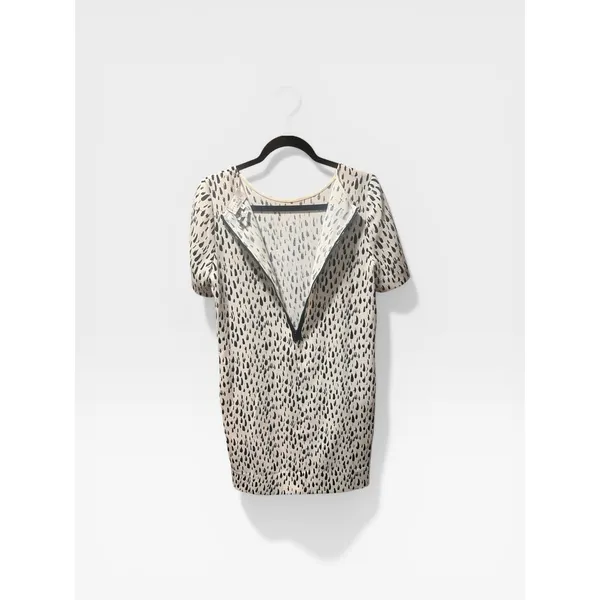 Essentiel Antwerp Animal Print Bow Back Shift Mini Dress Size 34 US 2 - Image 5