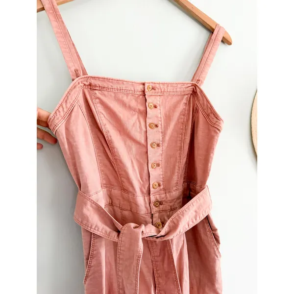 Pilcro Anthropologie | NWT Desmond Wide-Leg Jumpsuit Pink | Sz 2 - Image 3
