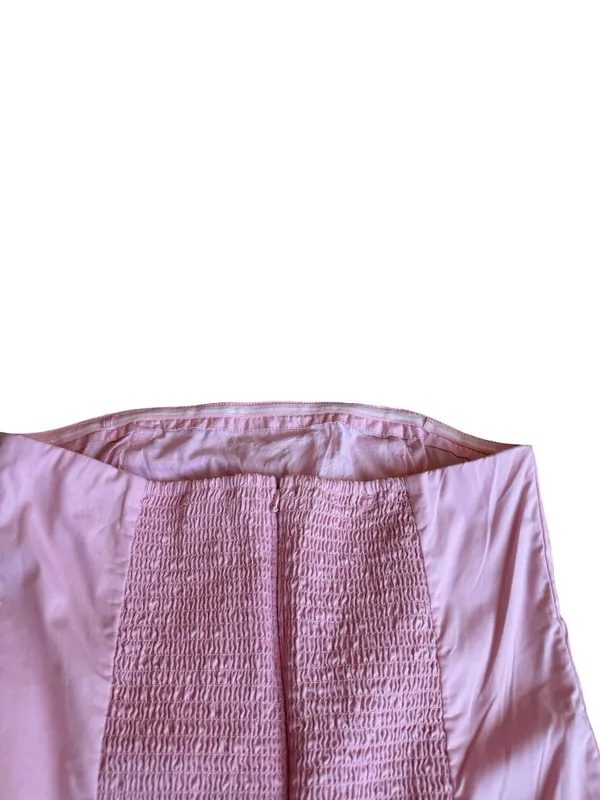 Abercrombie & Fitch Pink Bubble Hem Mini Dress Strapless Barbie Size Large NWT - Image 8